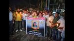 People take out a candle light march in protest against the death of a Class 12 student in Jharkhand's Dumka district, in Ranchi on Monday. (PTI)