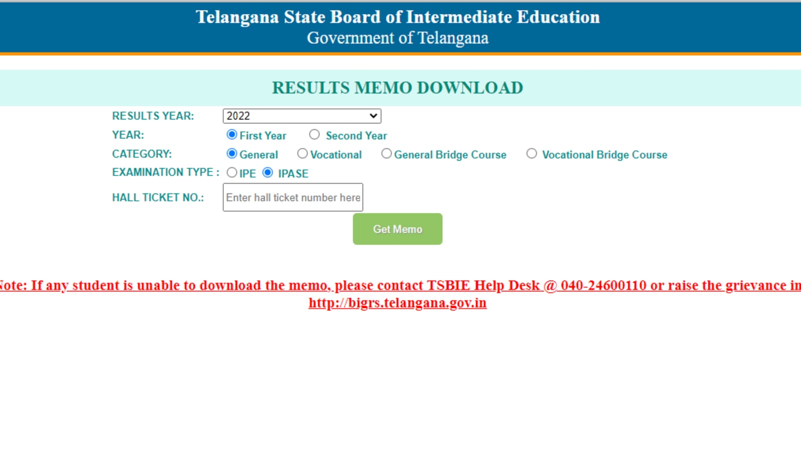 TS Inter 1st year Supply Results 2022 Live 1st year result out too