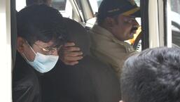 Actor Kamaal R Khan being taken to a Borivali court on Tuesday Vijay Bate/HT Photo