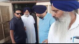 Shiromani Akali Dal leader and former deputy chief minister Sukhbir Singh Badal at the Zira court in Ferozepur district on Tuesday. (HT Photo)