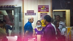 Delhi Deputy Chief Minister Manish Sisodia at the Vasundhara branch of Punjab National Bank amid a search of his bank locker by Central Bureau of Investigation (CBI) officials in connection with alleged irregularities in Delhi Excise Policy.