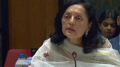 India’s envoy to the UN, Ruchira Kamboj was speaking at the security council meeting on Afghanistan. (File image) India’s envoy to the UN, Ruchira Kamboj was speaking at the security council meeting on Afghanistan. (File image)