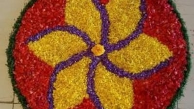 Pookalams are made ahead of Onam at homes or in public places to welcome the legendary King Mahabali, who once ruled the region. (Pinterest)