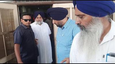 Shiromani Akali Dal leader and former deputy chief minister Sukhbir Singh Badal at the Zira court in Ferozepur district on Tuesday. (HT Photo) Shiromani Akali Dal leader and former deputy chief minister Sukhbir Singh Badal at the Zira court in Ferozepur district on Tuesday. (HT Photo)