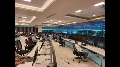 Pune Metro’s operation control centre at Range Hills depot. (HT PHOTO) Pune Metro’s operation control centre at Range Hills depot. (HT PHOTO)