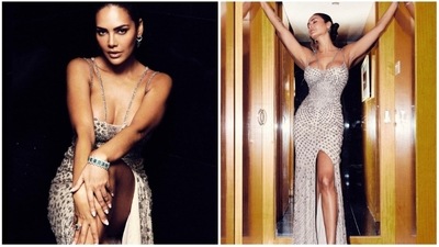 Esha Gupta earlier graced an awards event in an embellished body-hugging thigh-high slit gown. (Instagram/@egupta) Esha Gupta earlier graced an awards event in an embellished body-hugging thigh-high slit gown. (Instagram/@egupta)