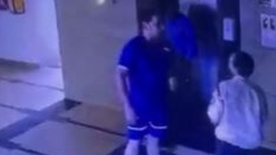 A video being shared on social media captured the incident.&nbsp; ((ANI) )