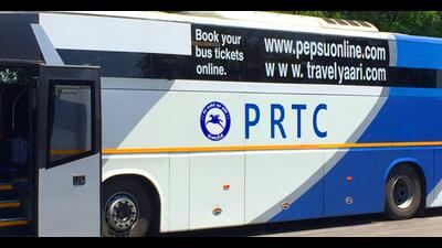 Overall, the PRTC has outsanding liability of  ₹ 250 crore, out of which  ₹ 149 crores are for the free travel facility. (HT File)