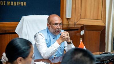 Manipur chief minister N Biren Singh. (Twitter Photo) Manipur chief minister N Biren Singh. (Twitter Photo)