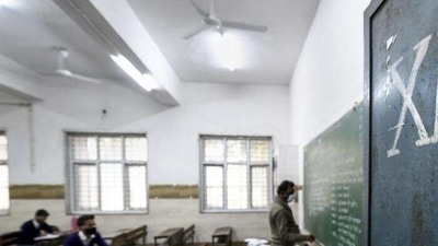 A teacher takes a class in a Delhi school. (Representative) (HT_PRINT)