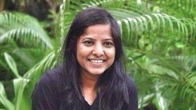 A poster of Leena Manimekalai’s documentary showing Goddess Kaali smoking a cigarette and holding an LGBTQ+ flag created an uproar on social media. (File Photo) A poster of Leena Manimekalai’s documentary showing Goddess Kaali smoking a cigarette and holding an LGBTQ+ flag created an uproar on social media. (File Photo)