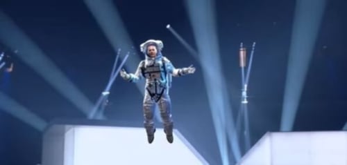 Johnny Depp appeared as a floating astronaut at MTV Video Music Awards.