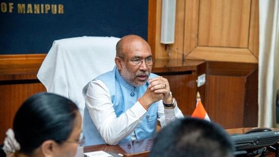 Manipur chief minister N Biren Singh. (Twitter Photo)