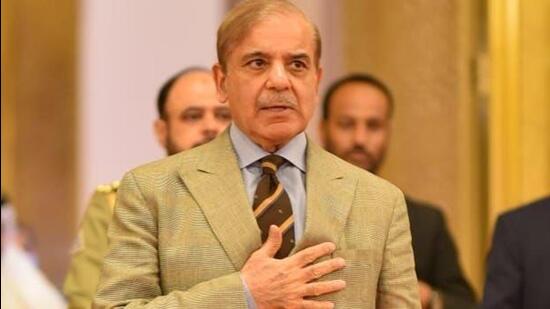 Pakistan Prime Minister Shehbaz Sharif faced a volley of questions on possible food imports and resumption of trade with India at his briefing for international media on the devastating floods. (Twitter/CMShehbaz)