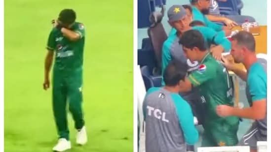 Naseem Shah was emotional while backing to the dugout after India match