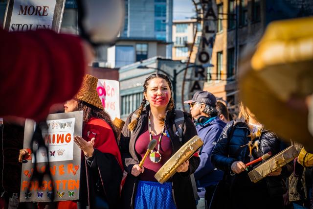 Thousands march through Vancouver’s Downtown Eastside on February. 13, 2019 in remembrance of missing and murdered Indigenous women and girls (Shutterstock) Thousands march through Vancouver’s Downtown Eastside on February. 13, 2019 in remembrance of missing and murdered Indigenous women and girls (Shutterstock)