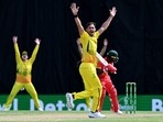 Mitchell Starc (C) appeals successfully for an LBW decision against Wessly Madhevere during the second ODI cricket match between Australia and Zimbabwe at the Riverway Stadium in Townsville.(AFP) Mitchell Starc (C) appeals successfully for an LBW decision against Wessly Madhevere during the second ODI cricket match between Australia and Zimbabwe at the Riverway Stadium in Townsville.(AFP)