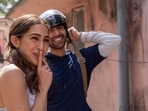 Sara Ali Khan and Kartik Aaryan in a still from Love Aaj Kal 2. Sara Ali Khan and Kartik Aaryan in a still from Love Aaj Kal 2.