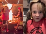 The image shows kid mimicing The Undertaker's famous move in the restaurant. (Instagram/@ro_knows_wrestling) The image shows kid mimicing The Undertaker's famous move in the restaurant. (Instagram/@ro_knows_wrestling)