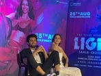 Vijay Deverakonda with Ananya Panday at an event for Liger. Vijay Deverakonda with Ananya Panday at an event for Liger.