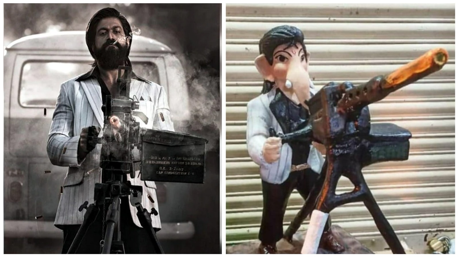 KGF-inspired gun-toting Ganpati idol for Ganesh Chaturthi divides Twitter: ‘However why a legal’