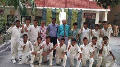 KVM team in a jubilant mood after winning the Punjab school games zonal cricket tournament held in Ludhiana. (HT PHOTO) KVM team in a jubilant mood after winning the Punjab school games zonal cricket tournament held in Ludhiana. (HT PHOTO)