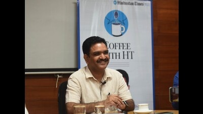 U.P. minister Asim Arun at “Coffee with HT” programme in Lucknow on Wednesday. (HT photo)