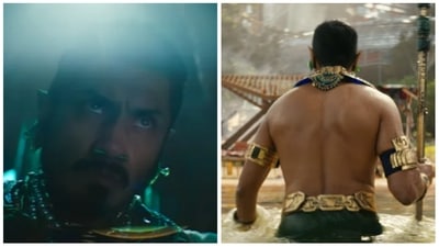 Tenoch Huerta as Namor in stills from Black Panther Wakanda Forever teaser. Tenoch Huerta as Namor in stills from Black Panther Wakanda Forever teaser.