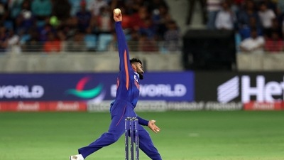 Virat Kohli rolled his arm over in addition to scoring 59 off 44 balls (REUTERS)