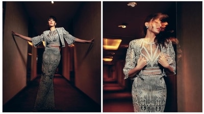 Nora Fatehi graced the event donning a heavily embroidered embellished co-ord set teamed with a matching jacket. Sharing her pictures on Instagram, she wrote, "All this good energy got you all in your feelings…." (Instagram/@norafatehi)