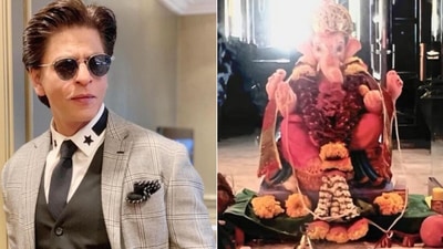 Shah Rukh Khan shares a pic of Lord Ganesa idol.