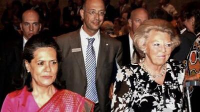 Congress president Sonia Gandhi with her mother Paola Maino. (PTI) Congress president Sonia Gandhi with her mother Paola Maino. (PTI)