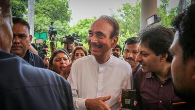 Former Congress leader Ghulam Nabi Azad. (HT photo/Sanchit Khanna) Former Congress leader Ghulam Nabi Azad. (HT photo/Sanchit Khanna)