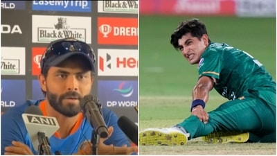 Ravindra Jadeja and Naseem Shah (Twitter | AP) Ravindra Jadeja and Naseem Shah (Twitter | AP)