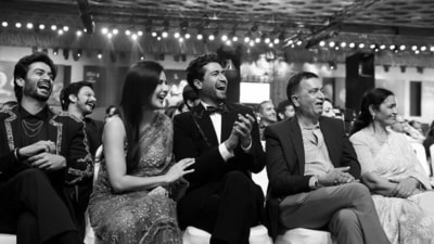 Vicky Kaushal shares a picture with his family. Katrina Kaif and Sunny Kaushal also feature in the candid snap. Vicky Kaushal shares a picture with his family. Katrina Kaif and Sunny Kaushal also feature in the candid snap.