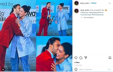 Ranveer Singh and Deepika Padukone at Filmfare Awards. Ranveer Singh and Deepika Padukone at Filmfare Awards. 