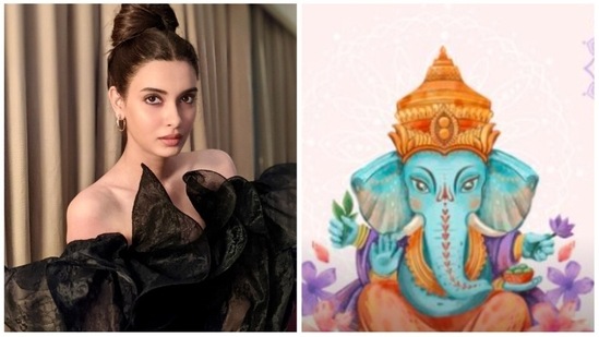 Diana Penty on the other hand shared a colourful image of Lord Ganesh and wrote, “Happy Ganesh Chaturthi.”(Instagram/@dianapenty)
