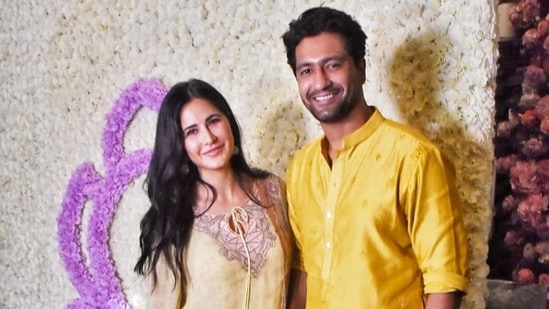 Vicky Kaushal and Katrina Kaif held hands as they arrived together at Arpita-Aayush's house. This marks their first Ganesh Chaturthi festival as a married couple.