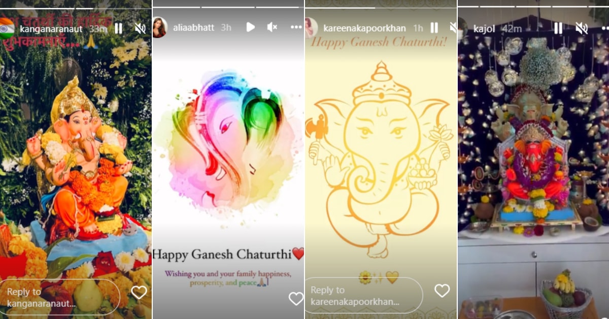 Bollywood celebrities celebrate Ganesh Chaturthi.