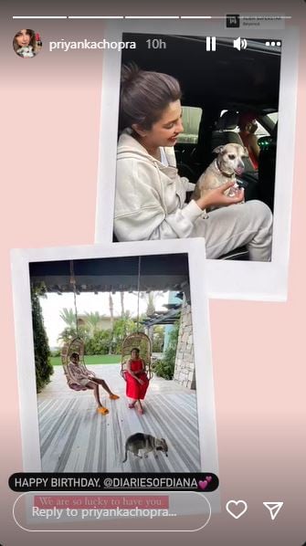 Priyanka shared pictures with Diana and also wrote a sweet birthday note.
