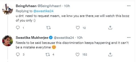 Swastika also responded to fans.