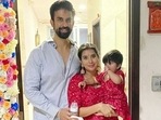 Charu Asopa and Rajeev Sen in a picture she posted on social media on Thursday. Charu Asopa and Rajeev Sen in a picture she posted on social media on Thursday.