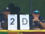 Sri Lanka share coded number messages from the dressing room(Twitter) Sri Lanka share coded number messages from the dressing room(Twitter)