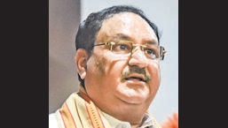 Himachal's Bharatiya Janata Party's (BJP) top brass held consultations with national party chief Jagat Prakash Nadda and home minister Amit Shah in New Delhi to discuss the political situation even as the opposition, Congress and Aam Aadmi Party (AAP), had already announced guarantees to woo the electorate.  (PTI File Photo)