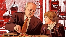 Mikhail Gorbachev apareceu em um comercial de televisão da Pizza Hut.