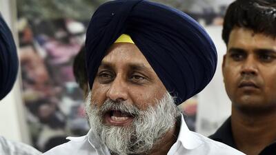 Shiromani Akali Dal (SAD) president Sukhbir Singh Badal on Thursday condemned “attempts” by the central government to back out from solemn guarantees given to Punjab vis-à-vis the status of Chandigarh. (HT File)