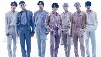 BTS members Jin, RM, V, Jimin, Suga, J-Hope, and Jungkook. BTS members Jin, RM, V, Jimin, Suga, J-Hope, and Jungkook.