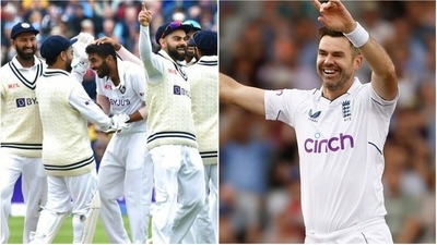 Team India; James Anderson (AP) Team India; James Anderson (AP)