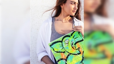 Sonakshi Sinha shared a few photos of her paintings of Lord Ganesha and captioned her post, "Happy Ganesh Chathurthi. Ganpati Bappa Moryaaaaa." (Instagram/@aslisona)