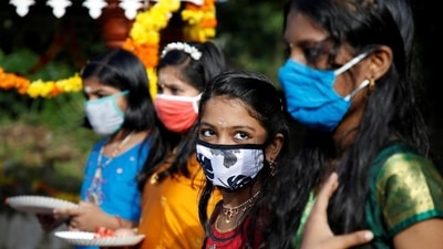 Children from Taravale village in South Goa district's Shiroda learn 'ghumat aarti', a folk form of devotional songs specially sung during the 10-day Ganesh festival. (Representational Image) (REUTERS) Children from Taravale village in South Goa district's Shiroda learn 'ghumat aarti', a folk form of devotional songs specially sung during the 10-day Ganesh festival. (Representational Image) (REUTERS)